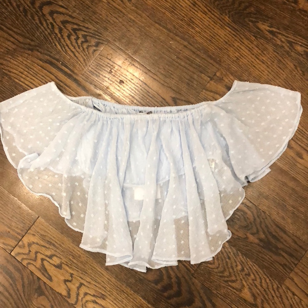 Bershka cropped off the shoulder top-Size L, NEW